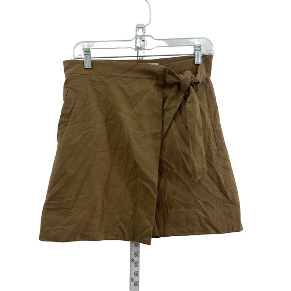 J.Crew Wool Wrap Mini Skirt Women's Brown Size 0 Short - Preowned - Picture 1 of 5